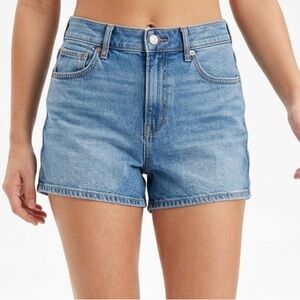 American Eagle Outfitters Light Blue High-Rise Denim Shorts